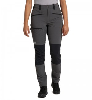 Women's Haglöfs Mid Standard Pant Hiking Trousers Magnetite / Black Canada | UD58-121