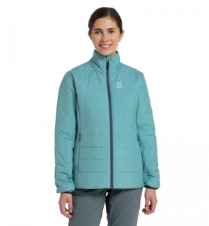 Women's Haglöfs Mimic Silver Jacket Insulated Jackets Green Blue Canada | AD49-730