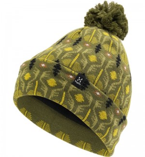 Women's Haglöfs Mountain Jaquard Beanie Beanies Olive Green Canada | CQ04-960