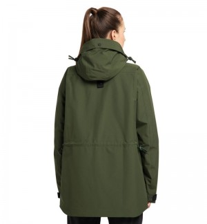 Women's Haglöfs Orsa Parka Windbreaker Green Canada | MV69-705