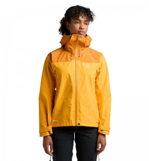 Women's Haglöfs ROC Flash GTX Jacket Windbreaker Yellow / Yellow Canada | CF15-986