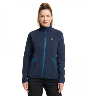 Women's Haglöfs Risberg Jacket Fleece Jackets Blue Canada | BL15-029