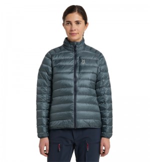 Women's Haglöfs Roc Down Jacket Insulated Jackets Blue Canada | CR48-841