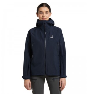 Women's Haglöfs Roc GTX Jacket Windbreaker Blue Canada | DR29-915