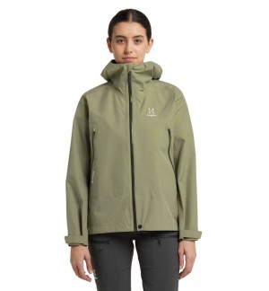 Women's Haglöfs Roc GTX Jacket Windbreaker Green Canada | FH01-823