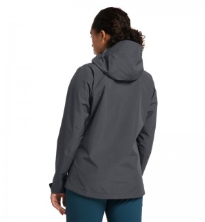 Women's Haglöfs Roc GTX Jacket Windbreaker Magnetite Canada | JJ39-358