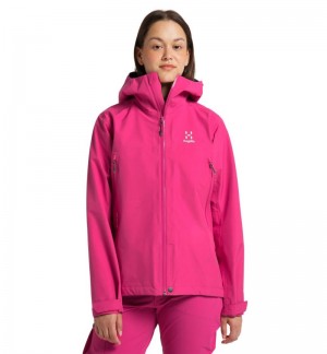 Women's Haglöfs Roc GTX Jacket Windbreaker Pink Canada | IK41-762