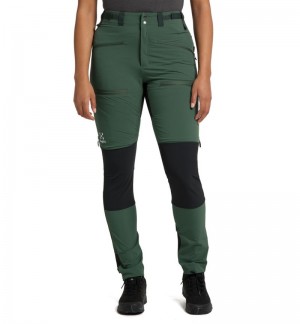 Women's Haglöfs Rugged Slim Pant Hiking Trousers Green / Black Canada | WR45-223