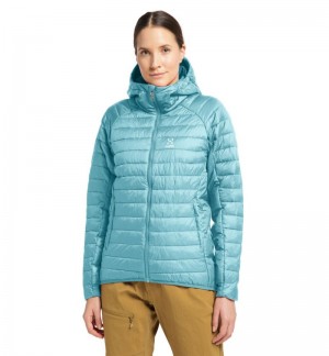 Women's Haglöfs Spire Mimic Hood Insulated Jackets Green Blue Canada | MH68-114