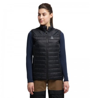 Women's Haglöfs Spire Mimic Vest Insulated Jackets Black Canada | SB59-558