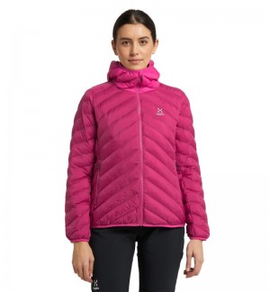 Women's Haglöfs Särna Mimic Hood Insulated Jackets Deep Pink / Pink Canada | DU64-876