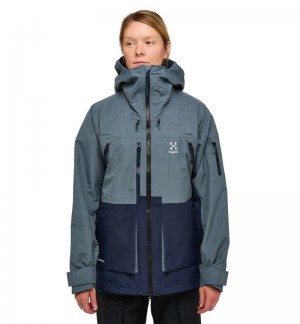 Women's Haglöfs Vassi GTX Jacket Windbreaker Blue / Blue Canada | PH17-089