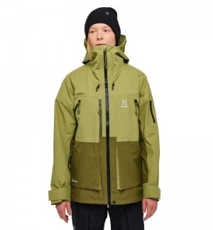 Women's Haglöfs Vassi GTX Jacket Windbreaker Green / Olive Green Canada | JS38-425