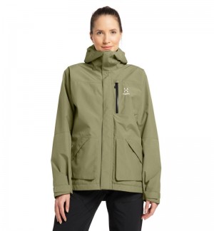 Women's Haglöfs Vide GTX Jacket Windbreaker Green Canada | OG27-904