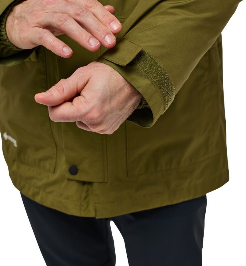 Men's Haglöfs Asp 3-in-1 GTX Parka Windbreaker Olive Green Canada | KG27-953