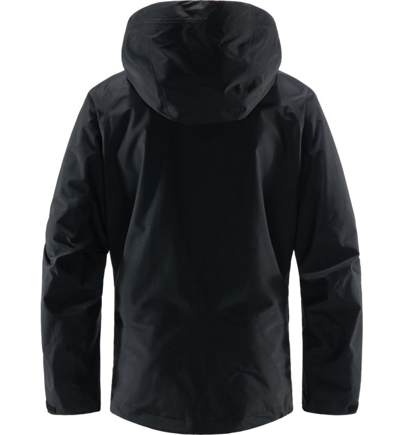 Men's Haglöfs Astral GTX Jacket Windbreaker Black Canada | TD62-761