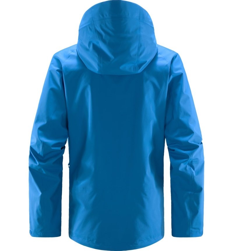 Men's Haglöfs Astral GTX Jacket Windbreaker Blue Canada | XP71-251