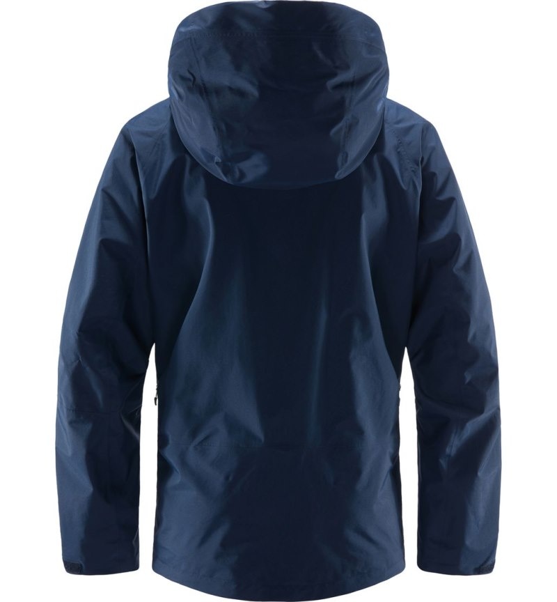 Men's Haglöfs Astral GTX Jacket Windbreaker Blue Canada | NS99-688