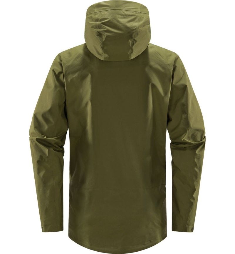 Men's Haglöfs Astral GTX Jacket Windbreaker Olive Green Canada | QN24-083