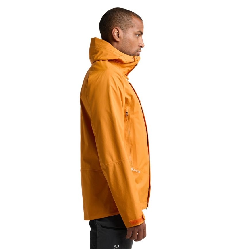 Men's Haglöfs Astral GTX Jacket Windbreaker Yellow Canada | QP82-163