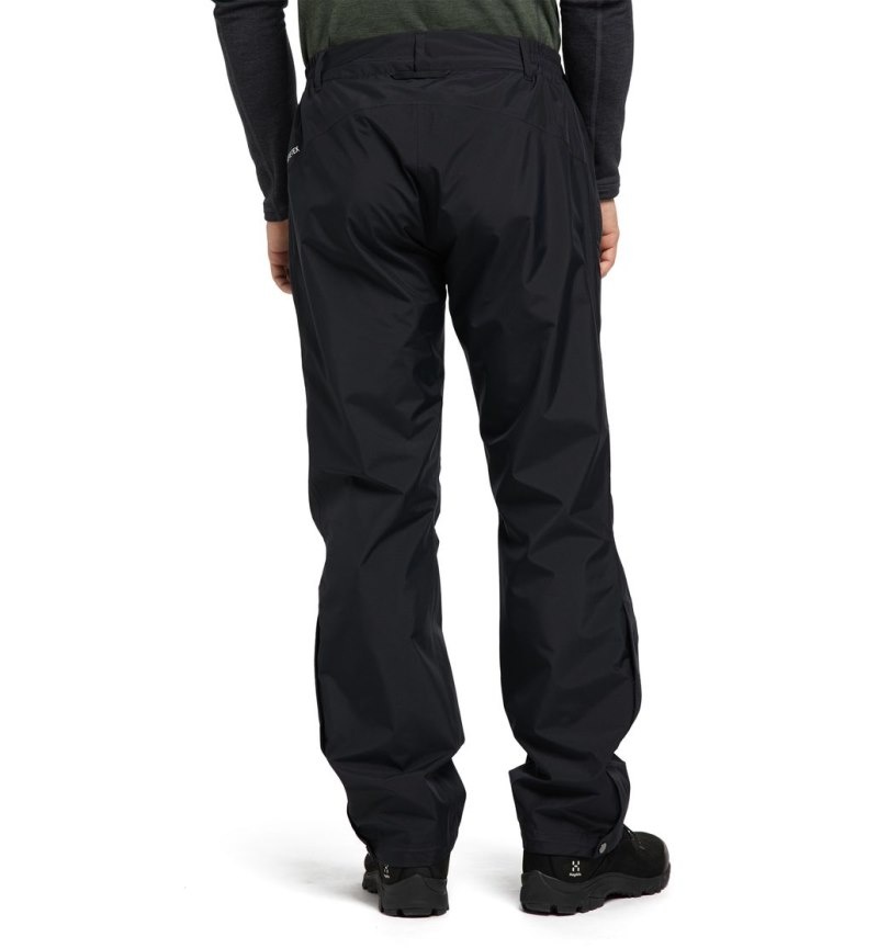 Men's Haglöfs Astral GTX Pant Waterproof Trousers Black Canada | SS69-720