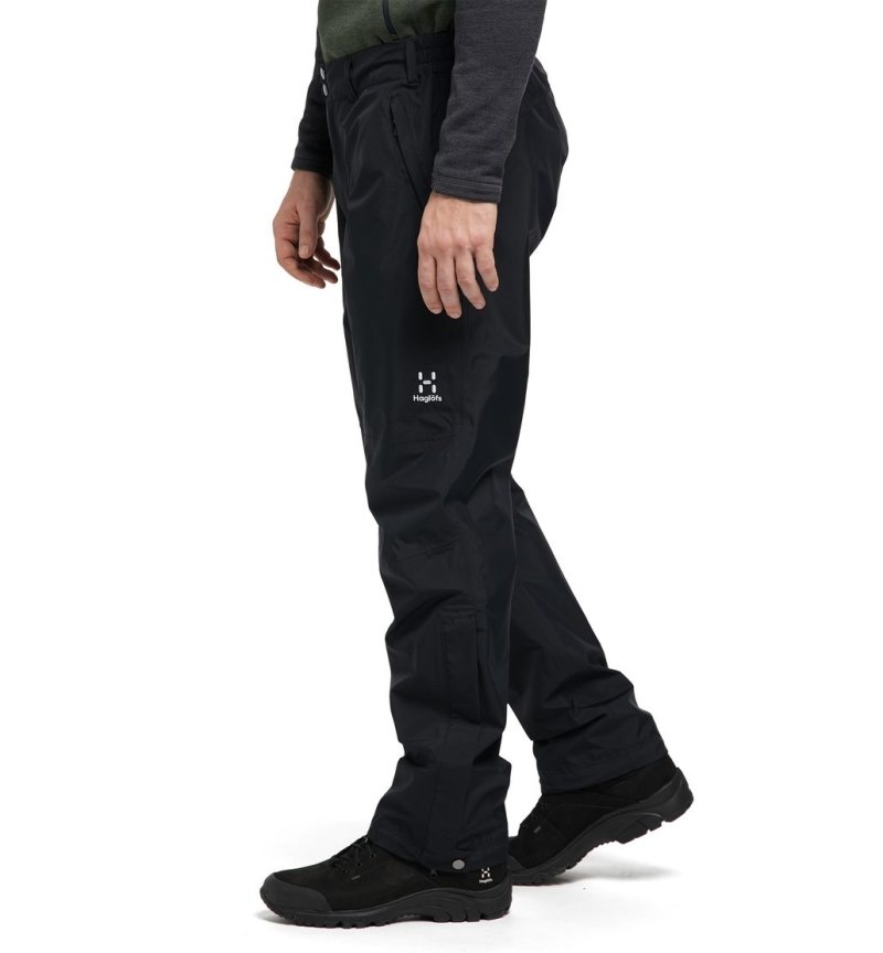 Men's Haglöfs Astral GTX Pant Waterproof Trousers Black Canada | SS69-720