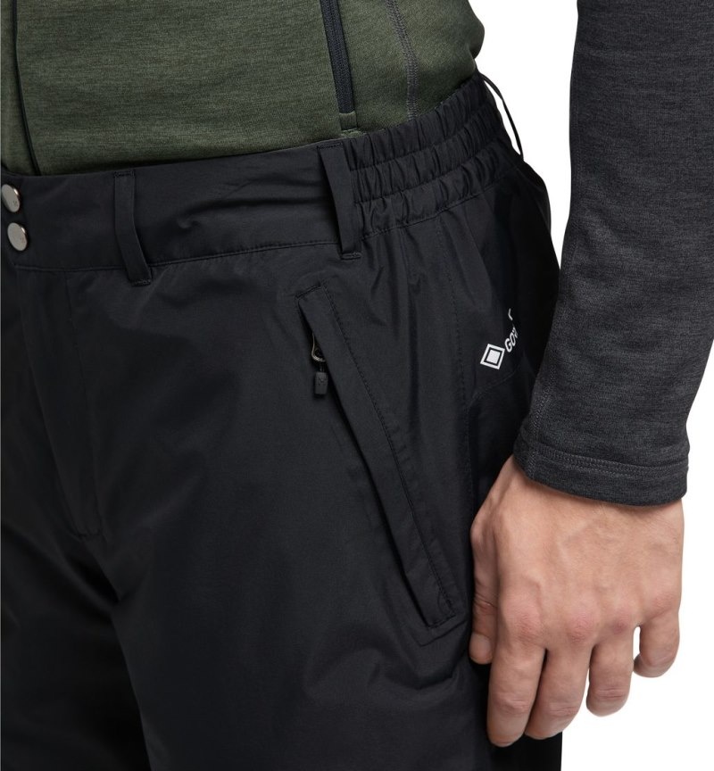 Men's Haglöfs Astral GTX Pant Waterproof Trousers Black Canada | SS69-720