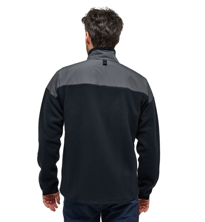 Men's Haglöfs Avesta Hybrid Jacket Fleece Jackets Black Canada | AL86-911