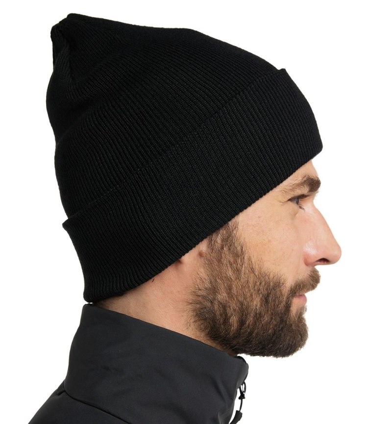 Men's Haglöfs Aze Beanie Beanies Black Canada | MC58-807