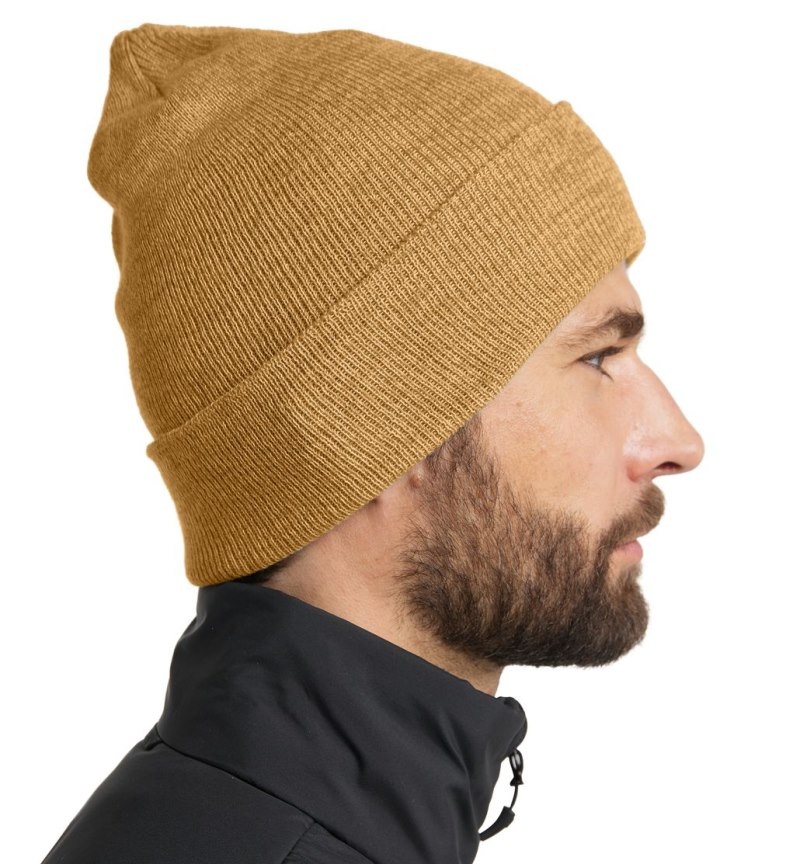 Men's Haglöfs Aze Beanie Beanies Brown Melange Canada | HS46-112