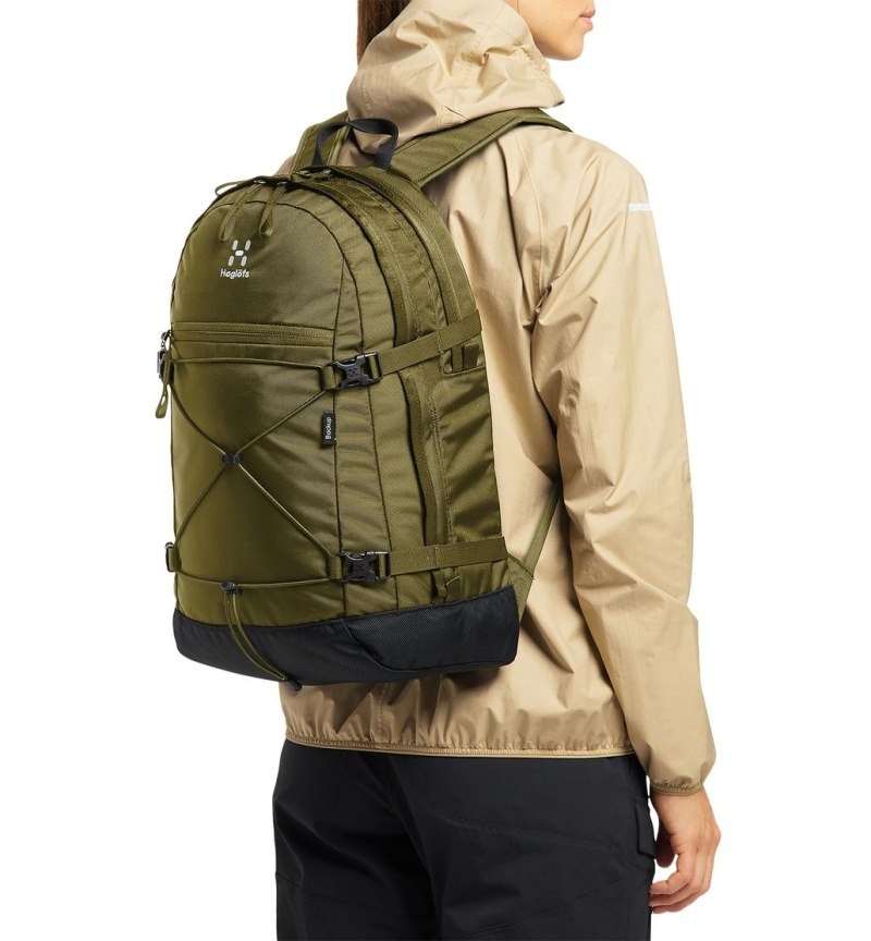 Men's Haglöfs Backup Daypacks & Laptop Backpacks Olive Green Canada | FY59-057