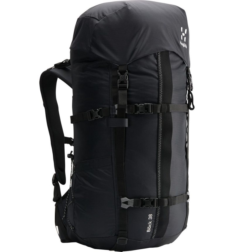 Men's Haglöfs Bäck 38 Hiking Backpacks Black Canada | TK11-343