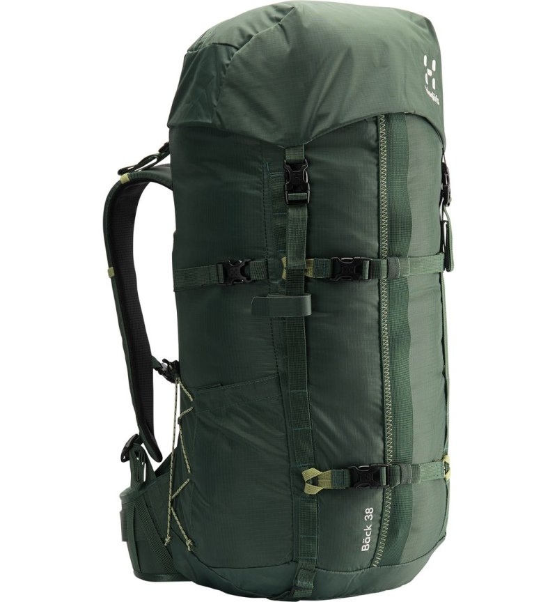 Men's Haglöfs Bäck 38 Hiking Backpacks Green / Green Canada | YT78-497