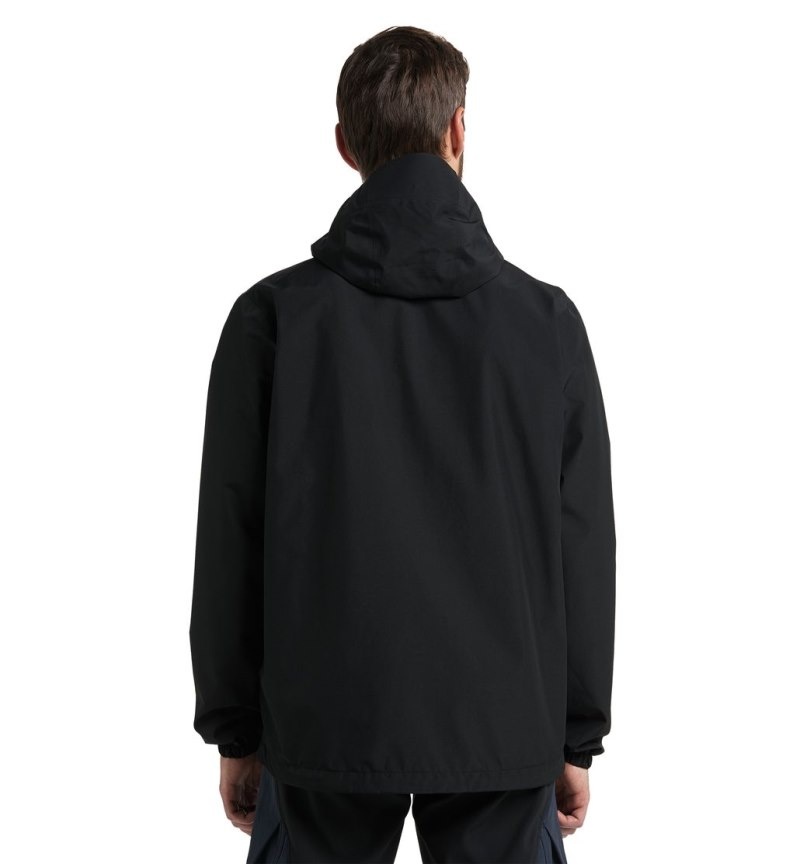 Men's Haglöfs Betula GTX Jacket Windbreaker Black Canada | SN39-624