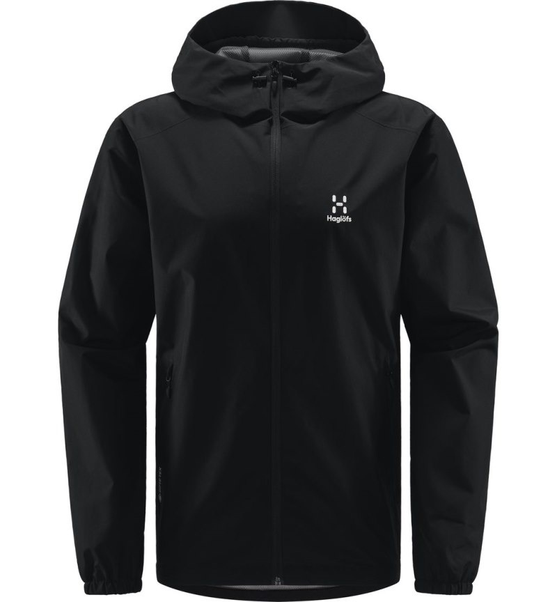 Men's Haglöfs Betula GTX Jacket Windbreaker Black Canada | SN39-624