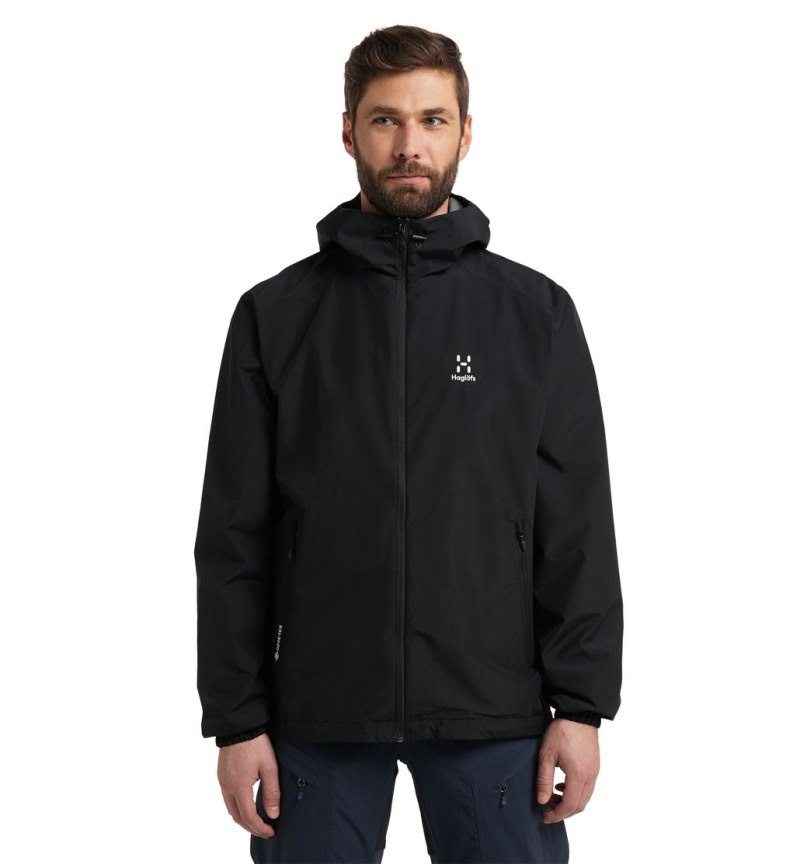 Men\'s Haglöfs Betula GTX Jacket Windbreaker Black Canada | SN39-624