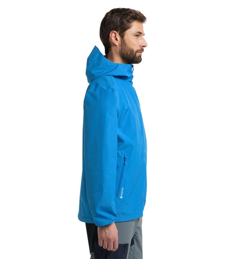 Men's Haglöfs Betula GTX Jacket Windbreaker Blue Canada | RS13-065