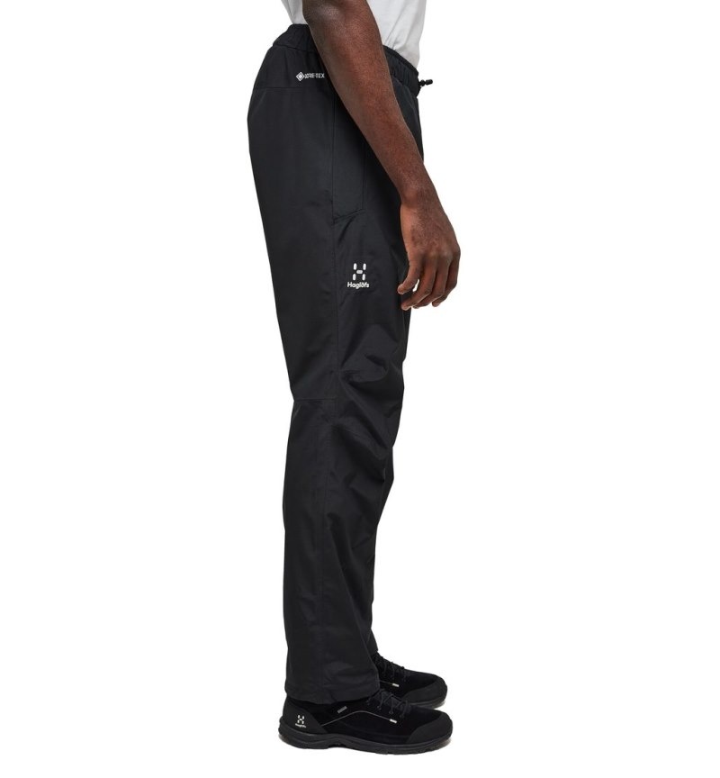 Men's Haglöfs Betula GTX Pant Waterproof Trousers Black Canada | XL75-483