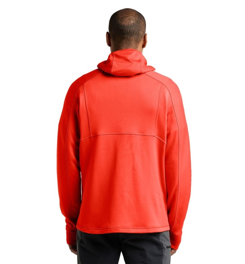 Men's Haglöfs Betula Hood Fleece Jackets Habanero Canada | XI52-569