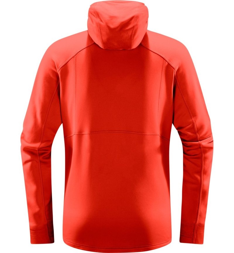 Men's Haglöfs Betula Hood Fleece Jackets Habanero Canada | XI52-569