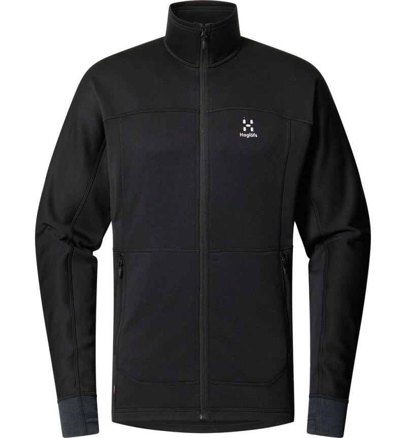 Men's Haglöfs Betula Jacket Fleece Jackets Black Canada | OG72-587