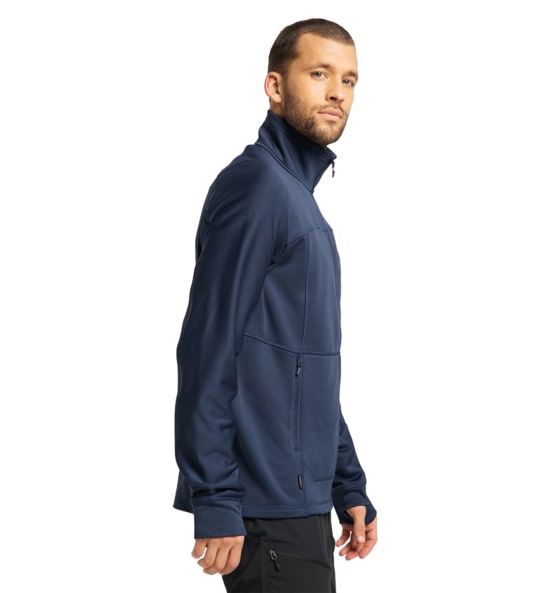 Men's Haglöfs Betula Jacket Fleece Jackets Blue Canada | SL79-309