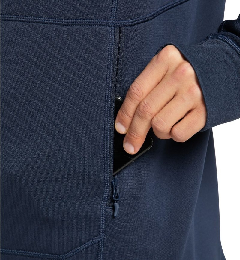 Men's Haglöfs Betula Jacket Fleece Jackets Blue Canada | SL79-309