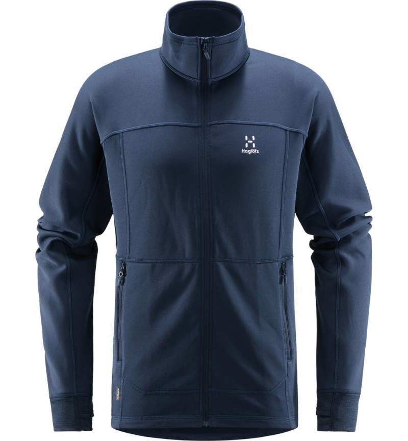 Men's Haglöfs Betula Jacket Fleece Jackets Blue Canada | SL79-309