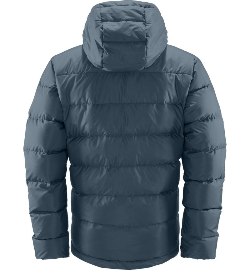 Men's Haglöfs Bield Down Hood Insulated Jackets Blue Canada | DG06-351