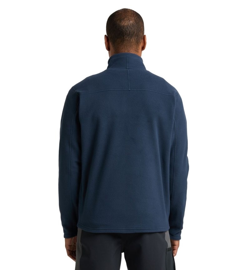 Men's Haglöfs Buteo 1/2 zip Fleece Jackets Blue Canada | HW75-715