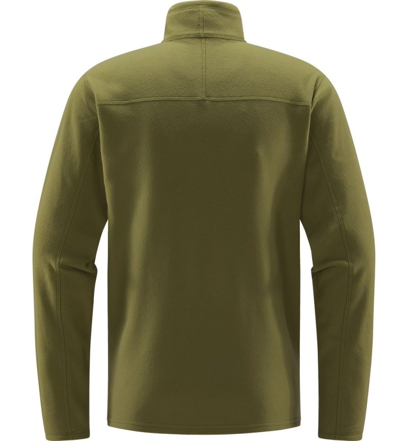 Men's Haglöfs Buteo 1/2 zip Fleece Jackets Olive Green Canada | JN43-041