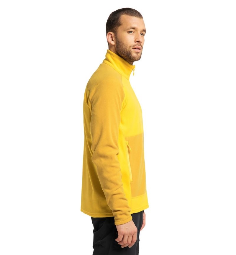 Men's Haglöfs Buteo Mid Jacket Fleece Jackets Autumn Leaves / Yellow Canada | UG35-613