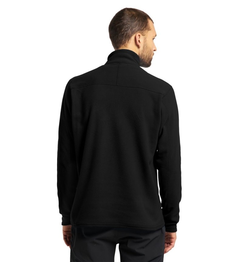 Men's Haglöfs Buteo Mid Jacket Fleece Jackets Black Canada | GJ98-290