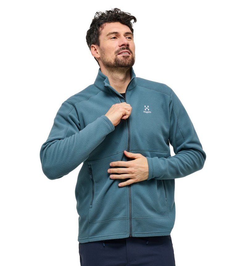 Men's Haglöfs Buteo Mid Jacket Fleece Jackets Blue Canada | SB39-564